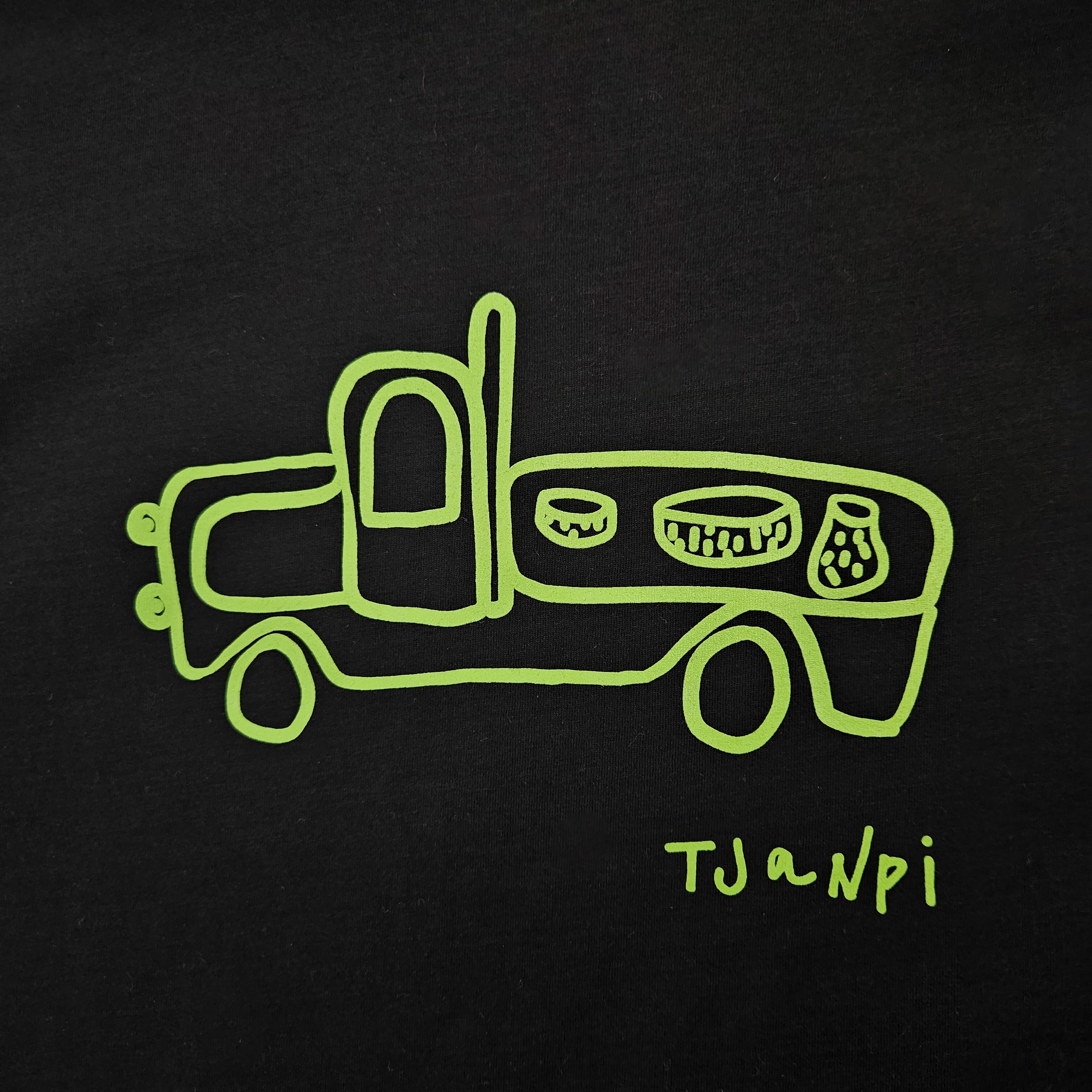 Adult tee - Mutuka Green on Black