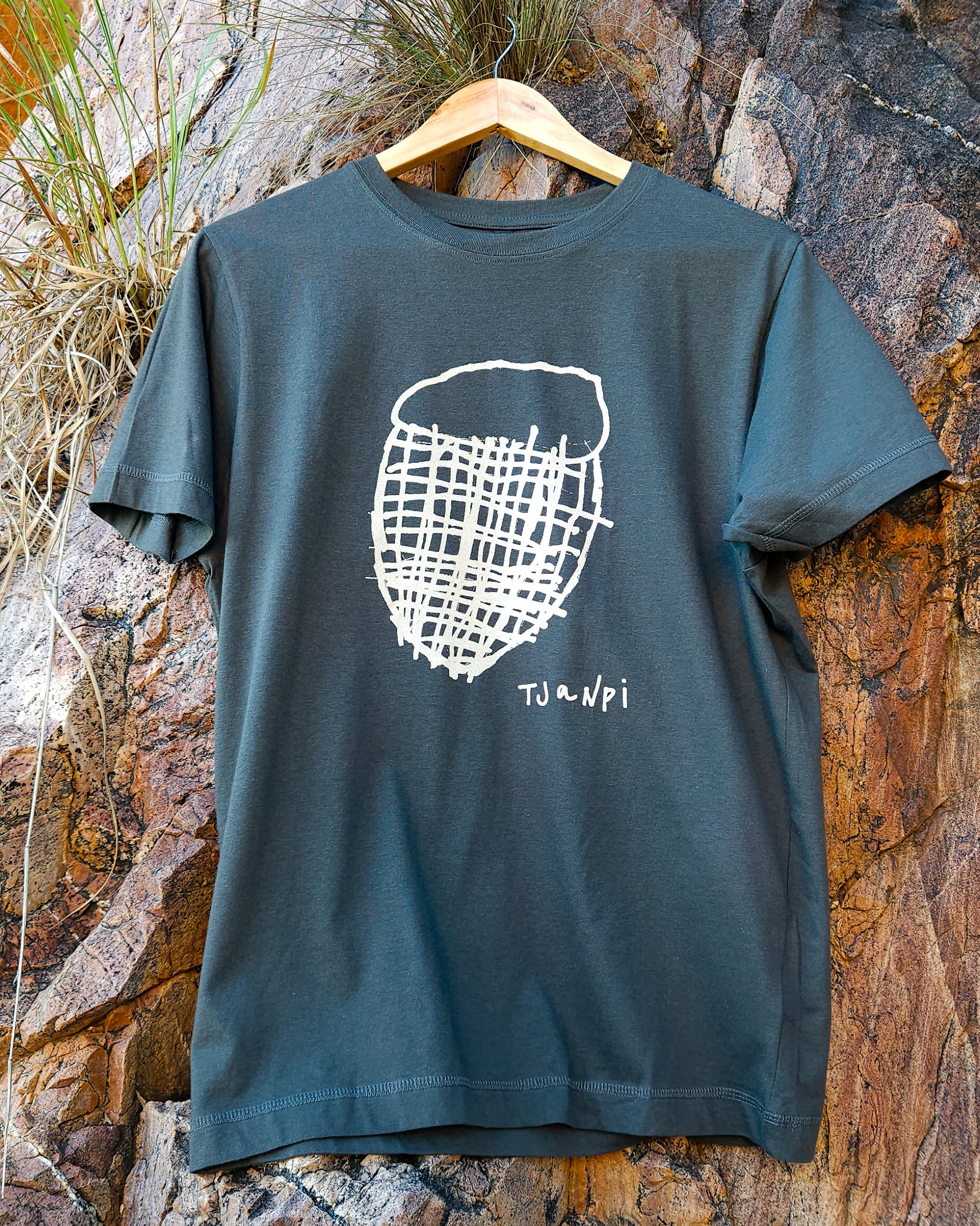 Adult Tee - Tjanpi Logo on Grey