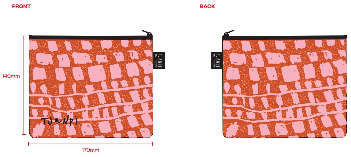 Zip Pouch by Margaret Smith in Flame Red