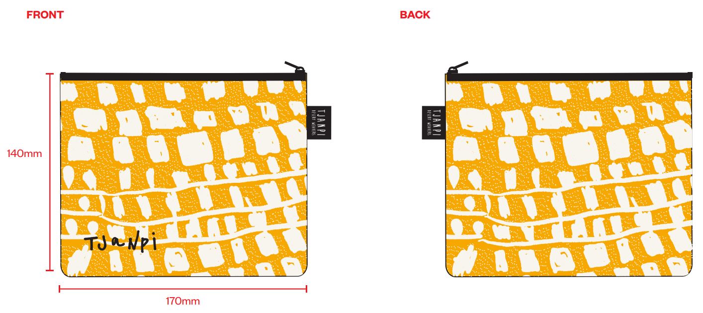 Zip Pouch by Margaret Smith in Yellow