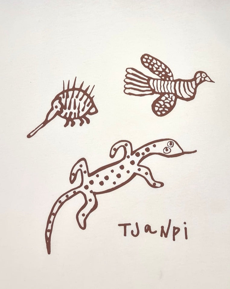 Adult Tee - Animals on Ecru