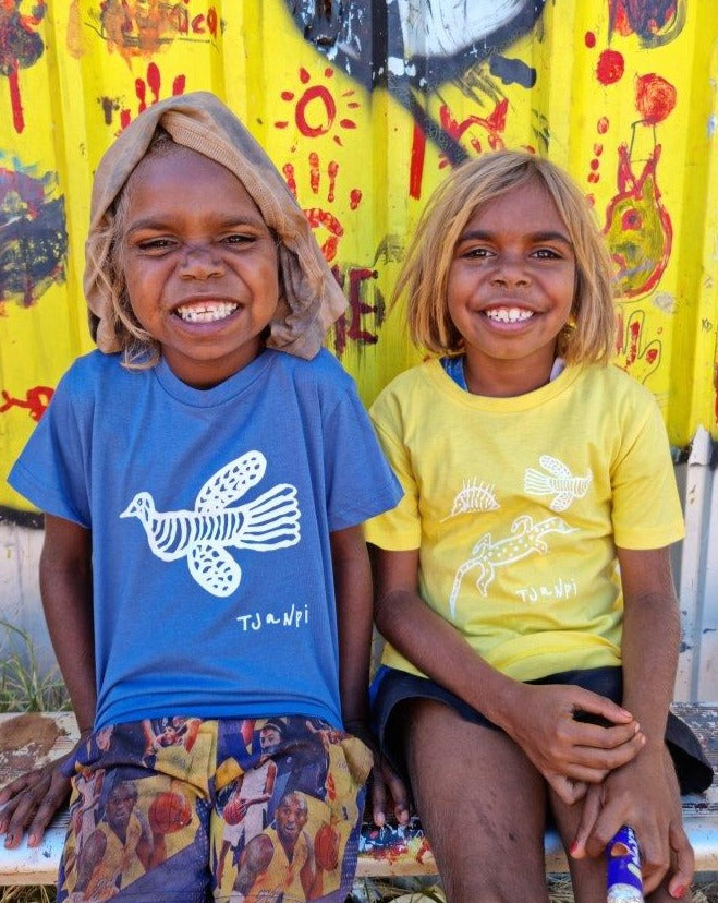 Kids Tee - Tjulpu on Blue