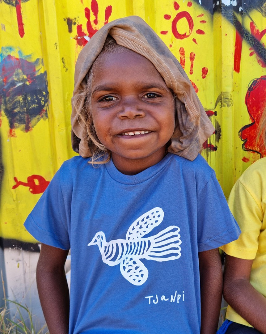 Kids Tee - Tjulpu on Blue