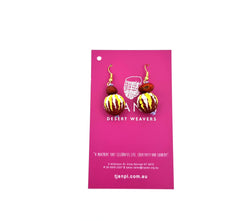 Painted seed earrings