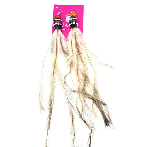 Seed and Feather Earrings