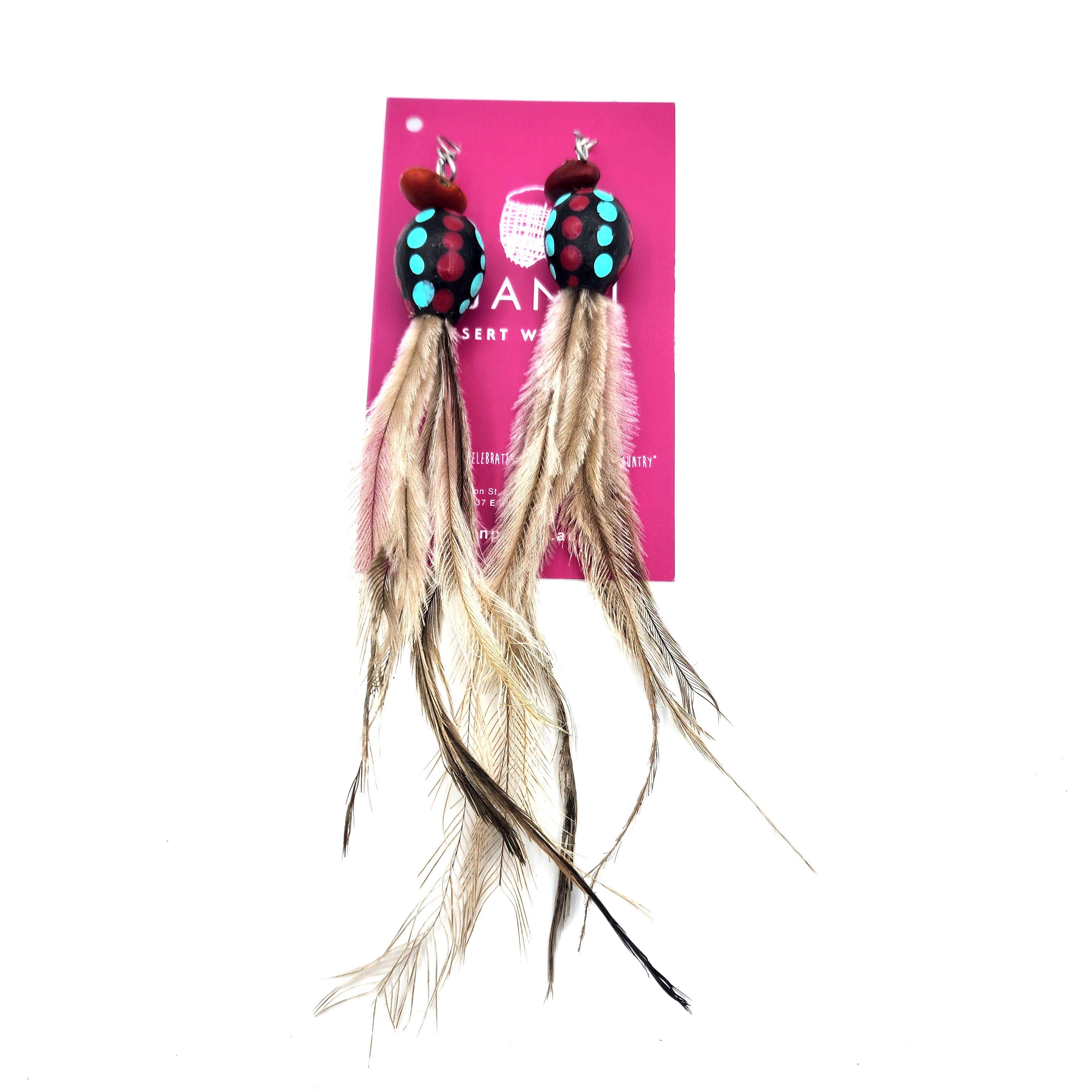 Seed and Feather Earrings