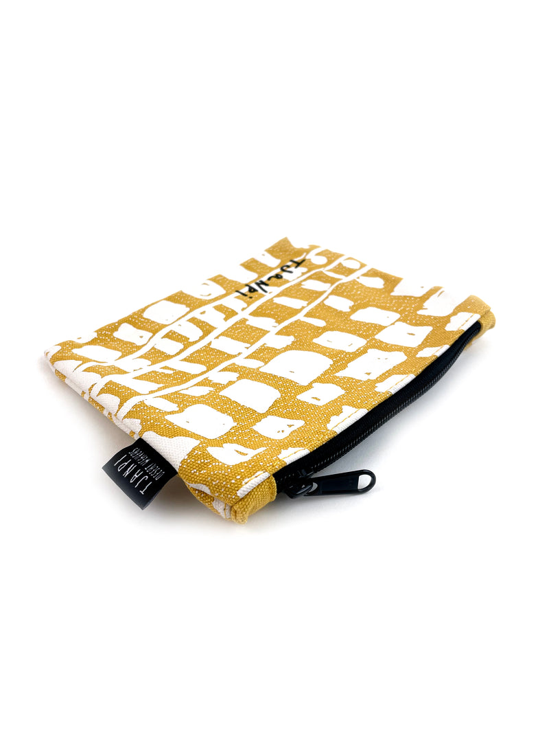 Zip Pouch by Margaret Smith in Yellow