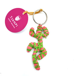 Raffia Woven Keychain