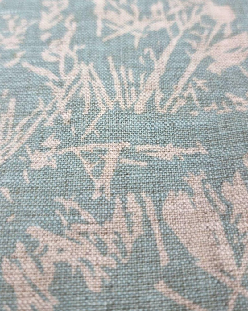 Tea Towel - Blue on Oatmeal