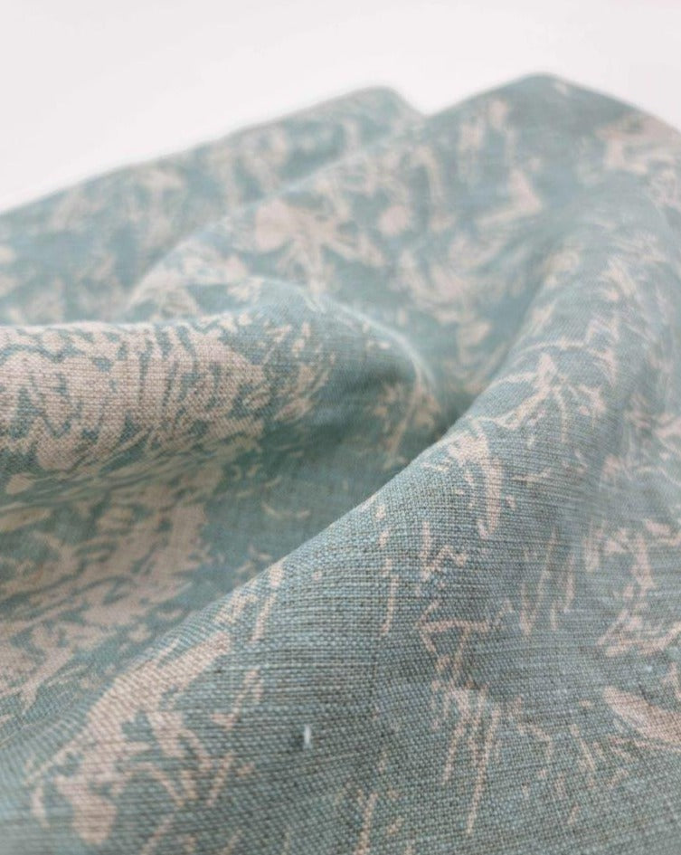 Tea Towel - Blue on Oatmeal