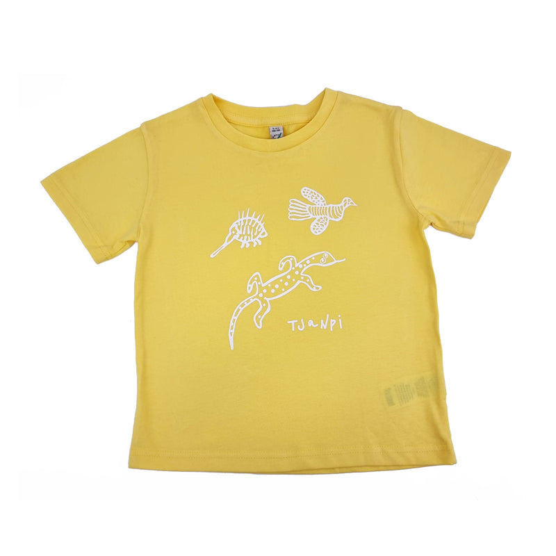 Kids Tee - Animals on Yellow